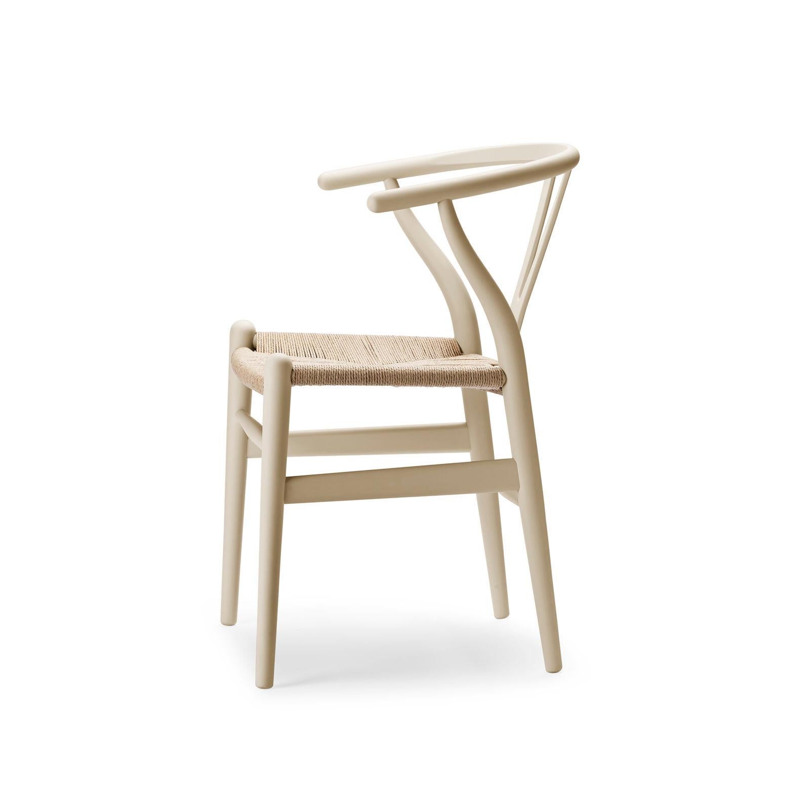 Modern Carl Hansen CH24 Wishbone Chair, Ilse Crawford Soft Colors, Barley