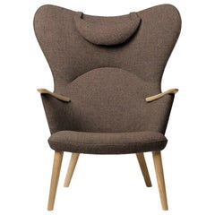 Sedia Mamma Orso Carl Hansen CH78 in Oak / Tessuto Fiord 271 di Hans J. Wegner