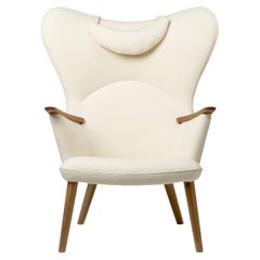 Carl Hansen CH78 Mama Bear Chair by Hans Wegner in Walnut Oil and Hallingdal 100