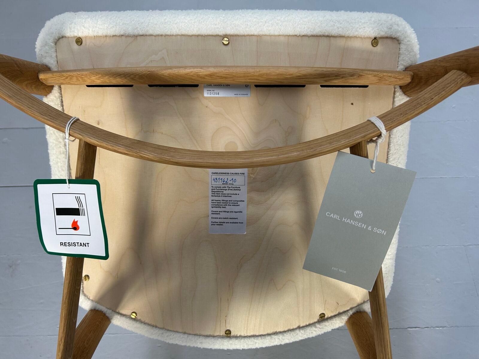 Fauteuil Monarch VLA61 de Carl Hansen, en laine Baru 9
