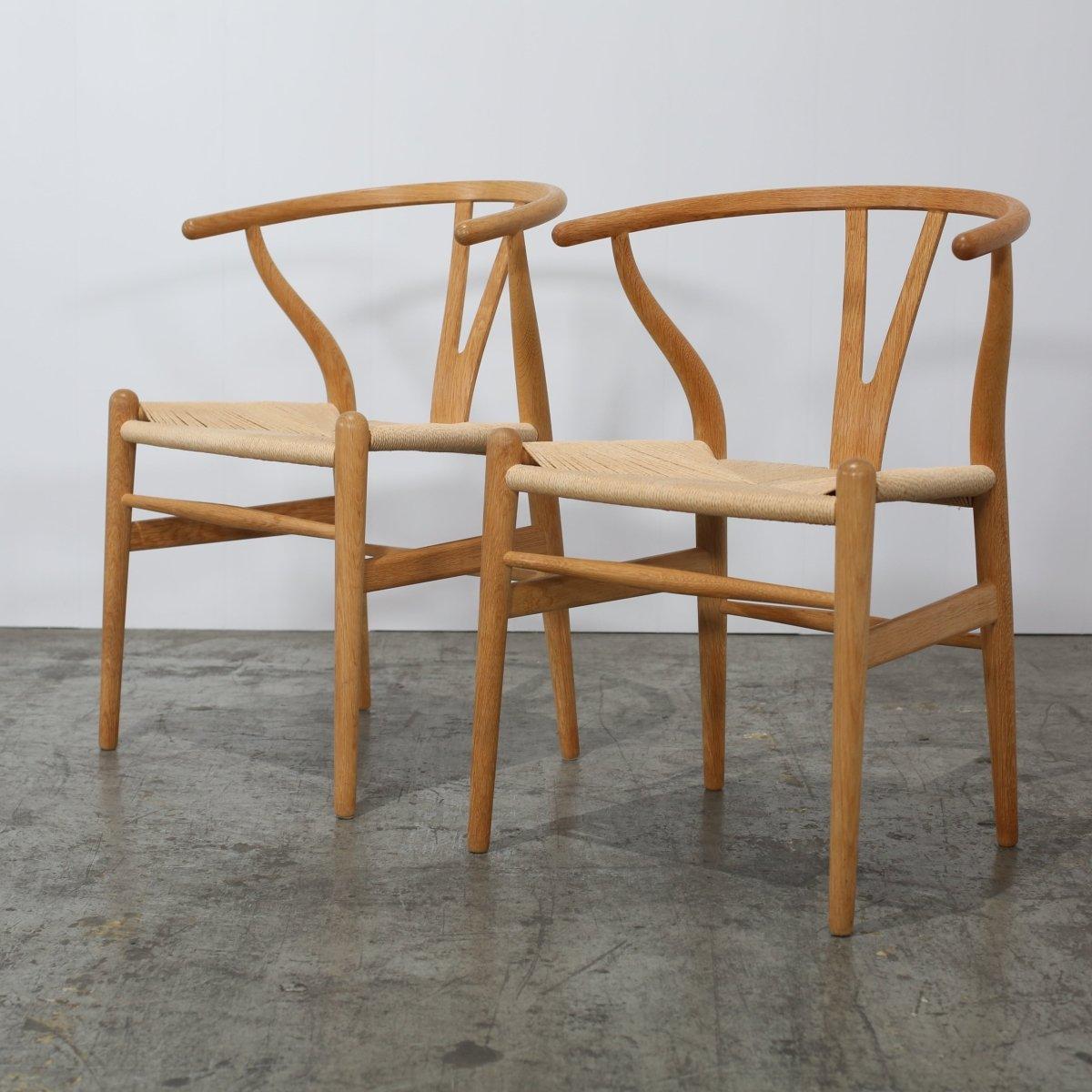 Carl Hansen & Son CH24 Wishbone Chair by Hans Wegner, Set of Six In Good Condition For Sale In Basildon, London