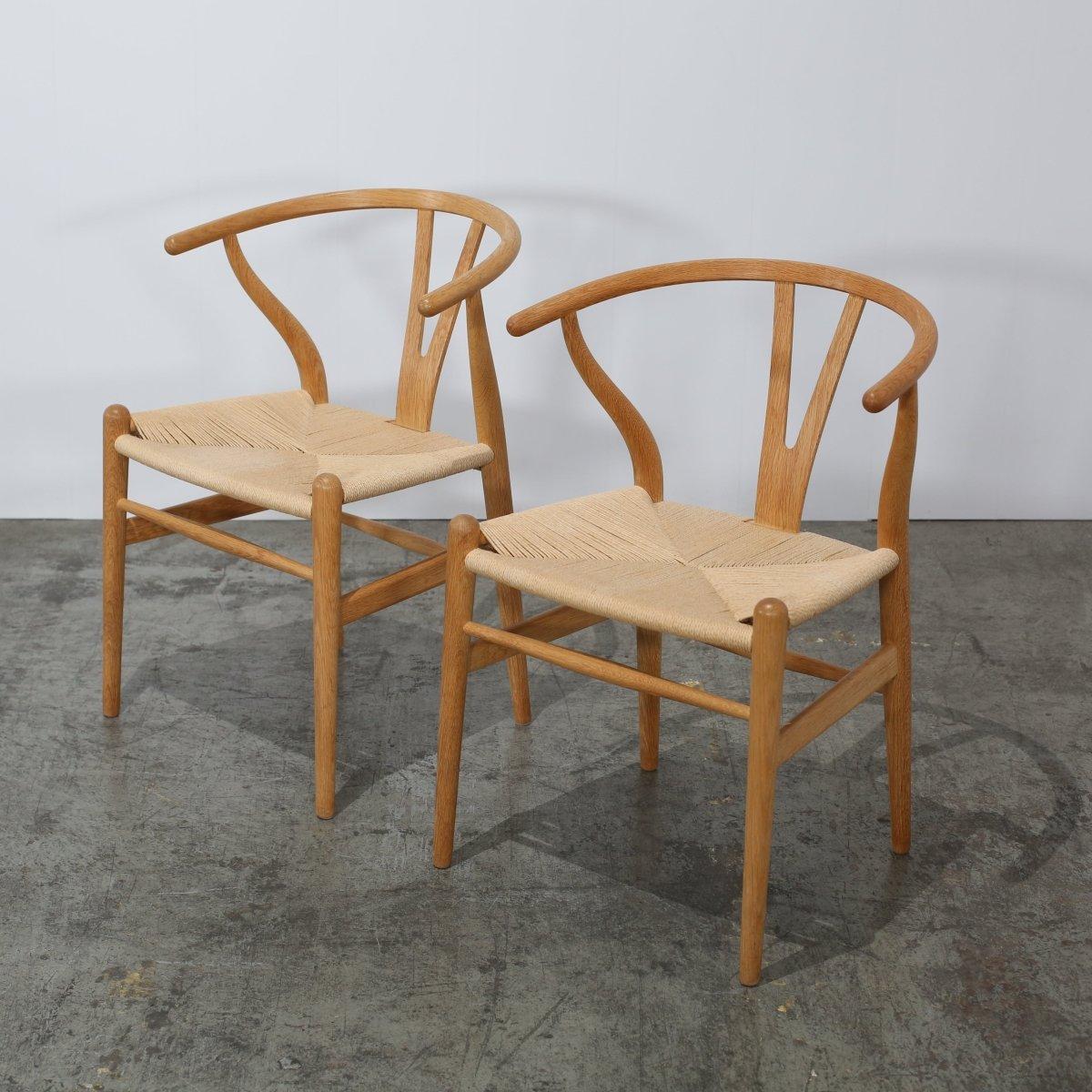 20th Century Carl Hansen & Son CH24 Wishbone Chair by Hans Wegner, Set of Six For Sale