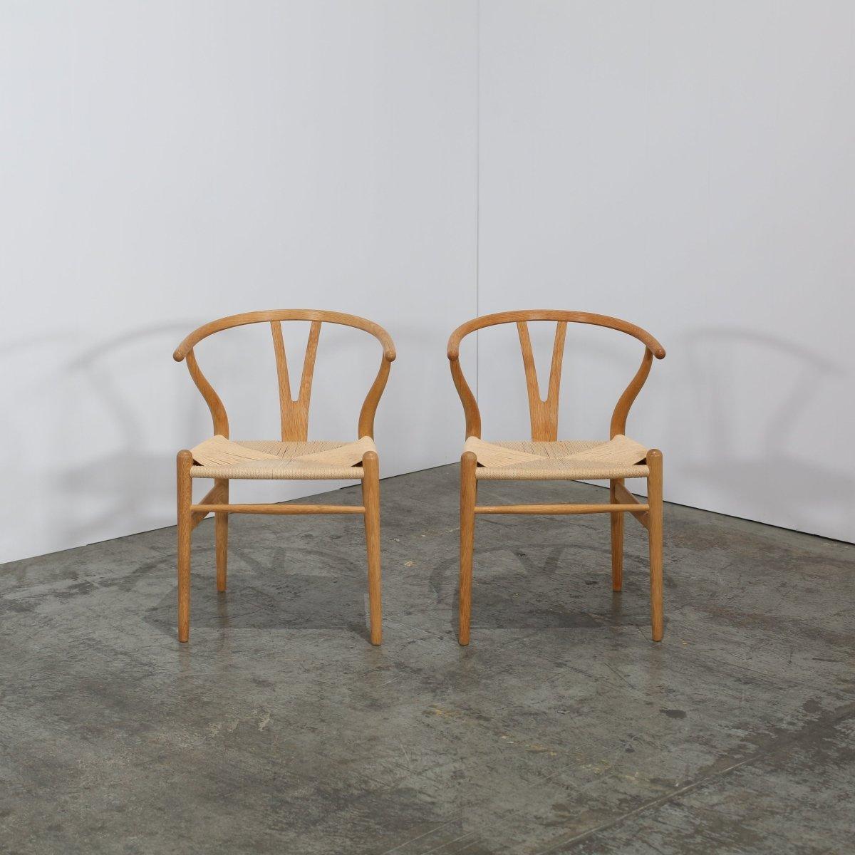 Wood Carl Hansen & Son CH24 Wishbone Chair by Hans Wegner, Set of Six For Sale