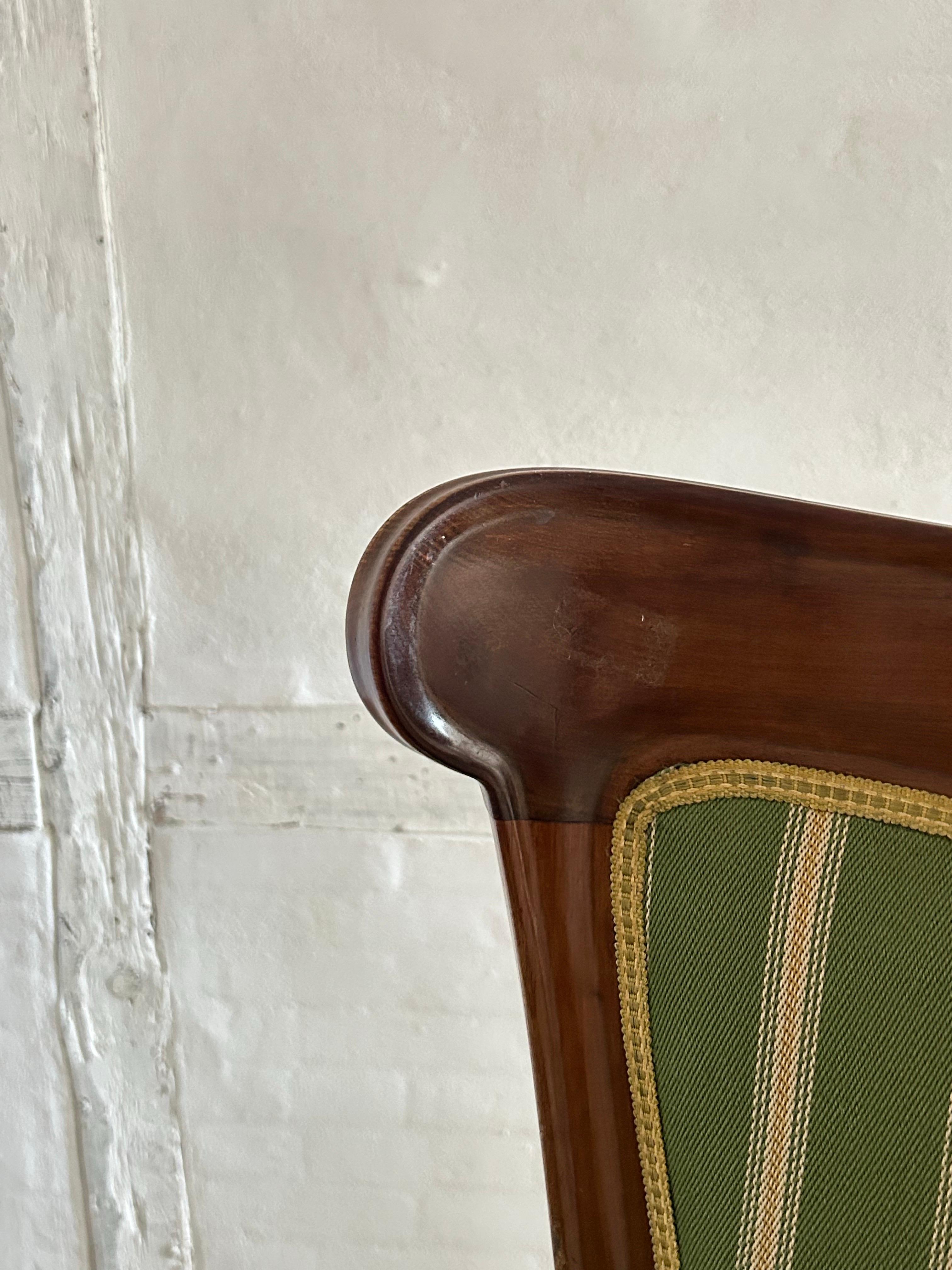 Fait main Chaise en acajou Carl Harald Brummer, Danemark, début du 20e siècle en vente