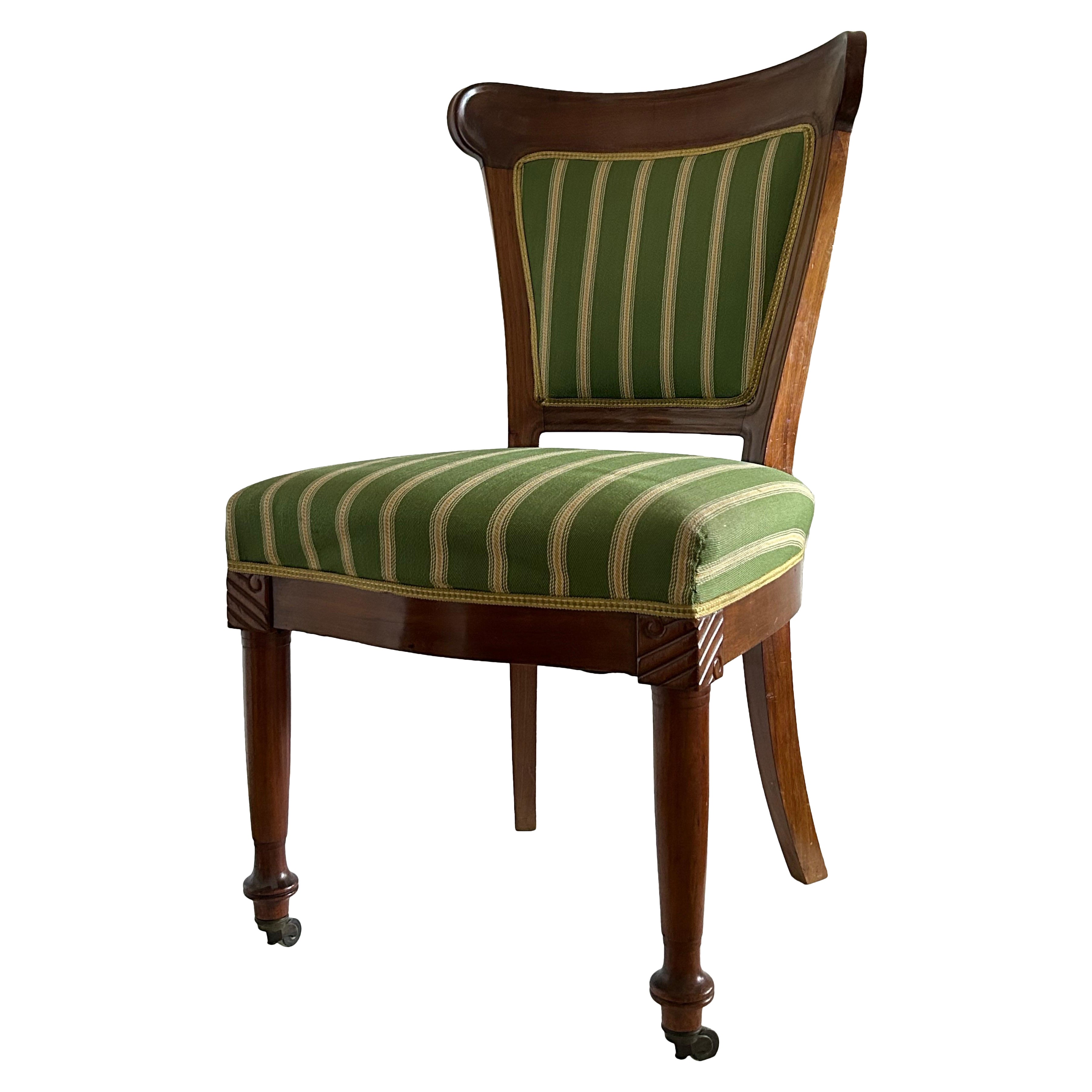 Chaise en acajou Carl Harald Brummer, Danemark, début du 20e siècle en vente