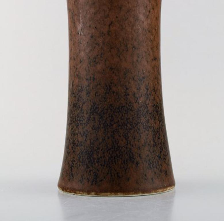 Carl-Harry Staalhane for Rorstrand, Large Ceramic Vase, Glaze in Brown Shades In Excellent Condition In Copenhagen, DK