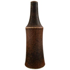 Carl-Harry Staalhane for Rorstrand, Large Ceramic Vase, Glaze in Brown Shades