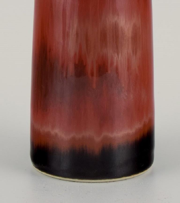 Swedish Carl Harry Ståhlane '1920-1990' for Rörstrand, Ceramic Vase in Red Glaze For Sale