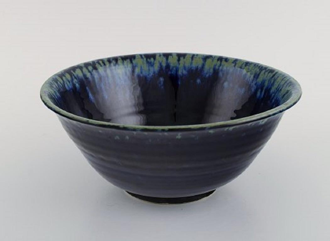 Scandinavian Modern Carl Harry Stålhane '1920-1990' for Designhuset, Bowl in Glazed Ceramics, 1977 For Sale