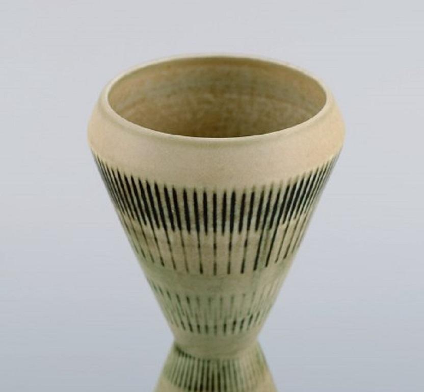 Scandinavian Modern Carl Harry Stålhane for Rörstrand, Hourglass-Shaped Vase, 1960s