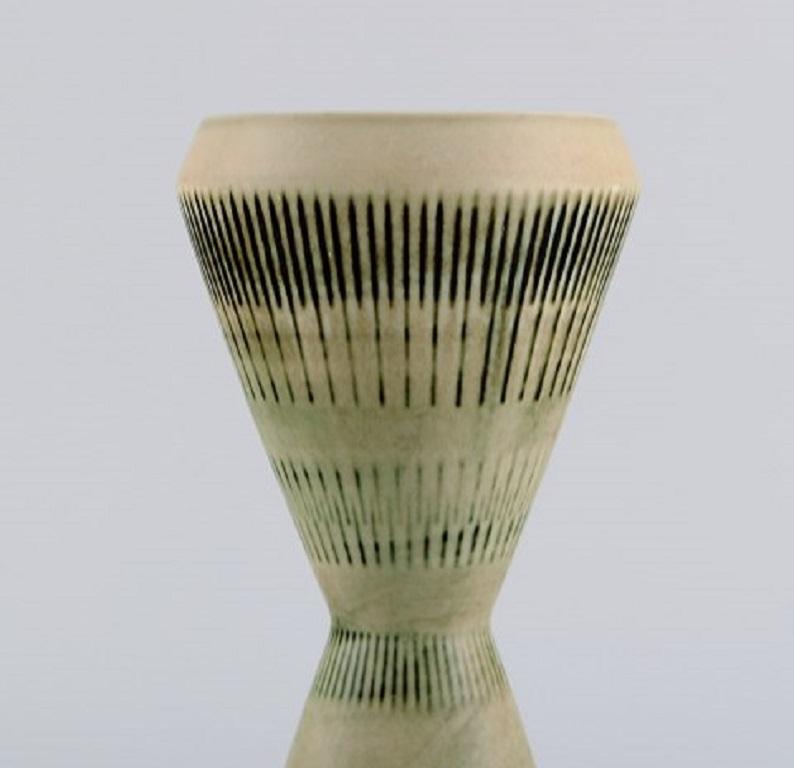 Swedish Carl Harry Stålhane for Rörstrand, Hourglass-Shaped Vase, 1960s