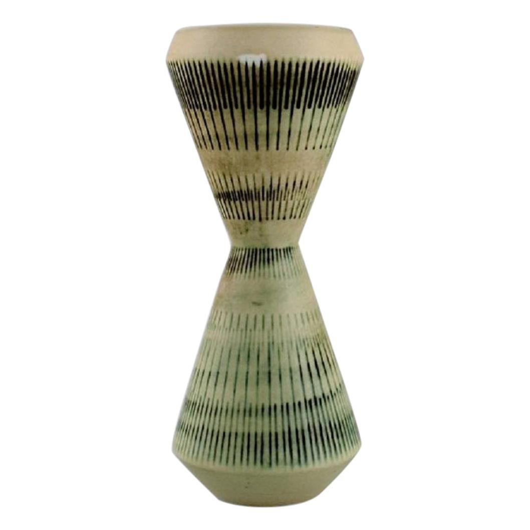 Carl Harry Stålhane for Rörstrand, Hourglass-Shaped Vase, 1960s