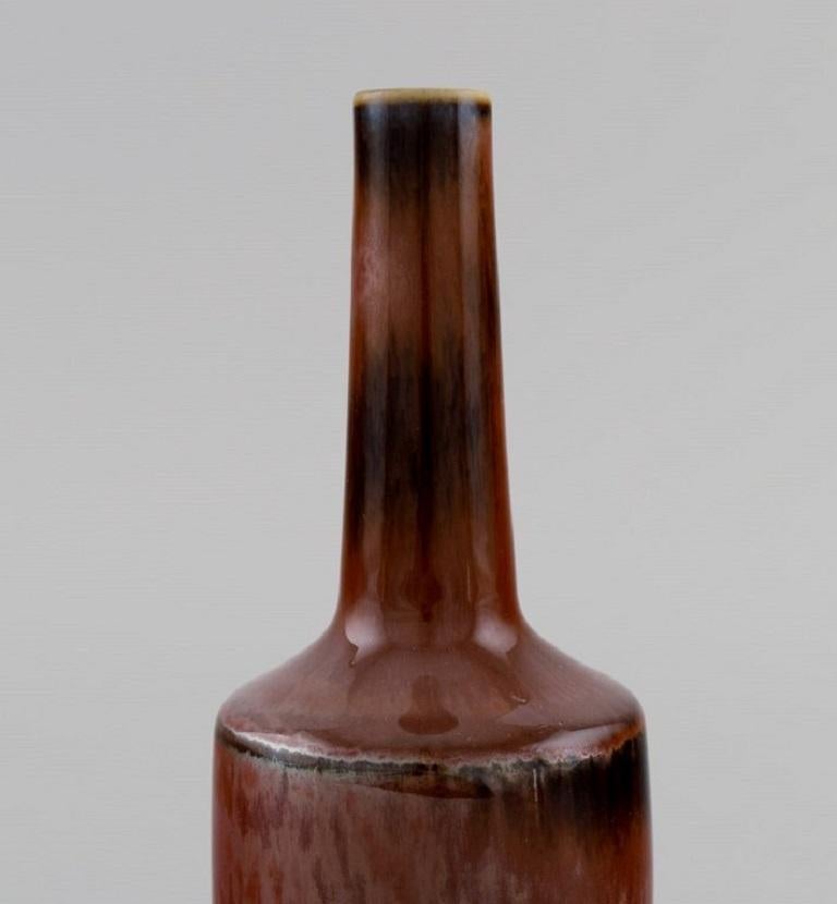 Swedish Carl Harry Stålhane for Rörstrand, Narrow Neck Vase, Mid-20th C For Sale