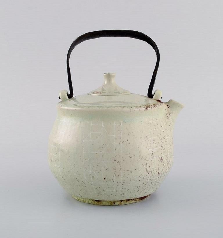 Scandinavian Modern Carl Harry Stålhane '1920-1990' for Rörstrand, Teapot in Glazed Ceramics