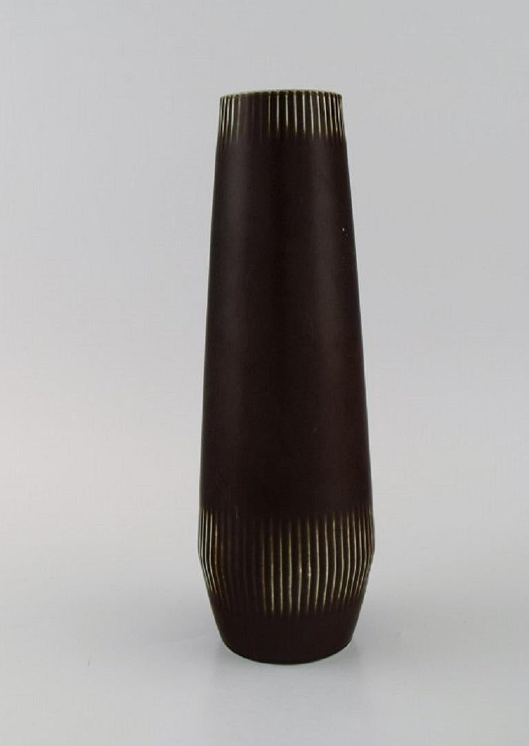 Scandinavian Modern Carl Harry Stålhane '1920-1990' for Rörstrand, Vase in Glazed Ceramics For Sale