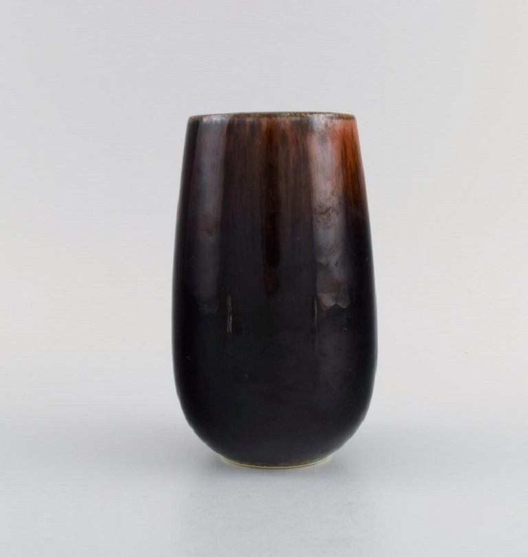 Carl Harry Stålhane für Rörstrand, Vase aus glasierter Keramik (Skandinavische Moderne) im Angebot