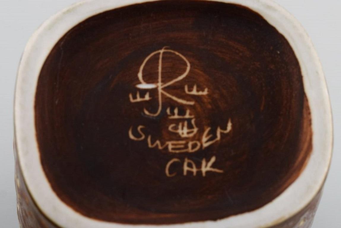 20ième siècle Vase en céramique émaillée Carl Harry Stlhane pour Rrstrand en vente