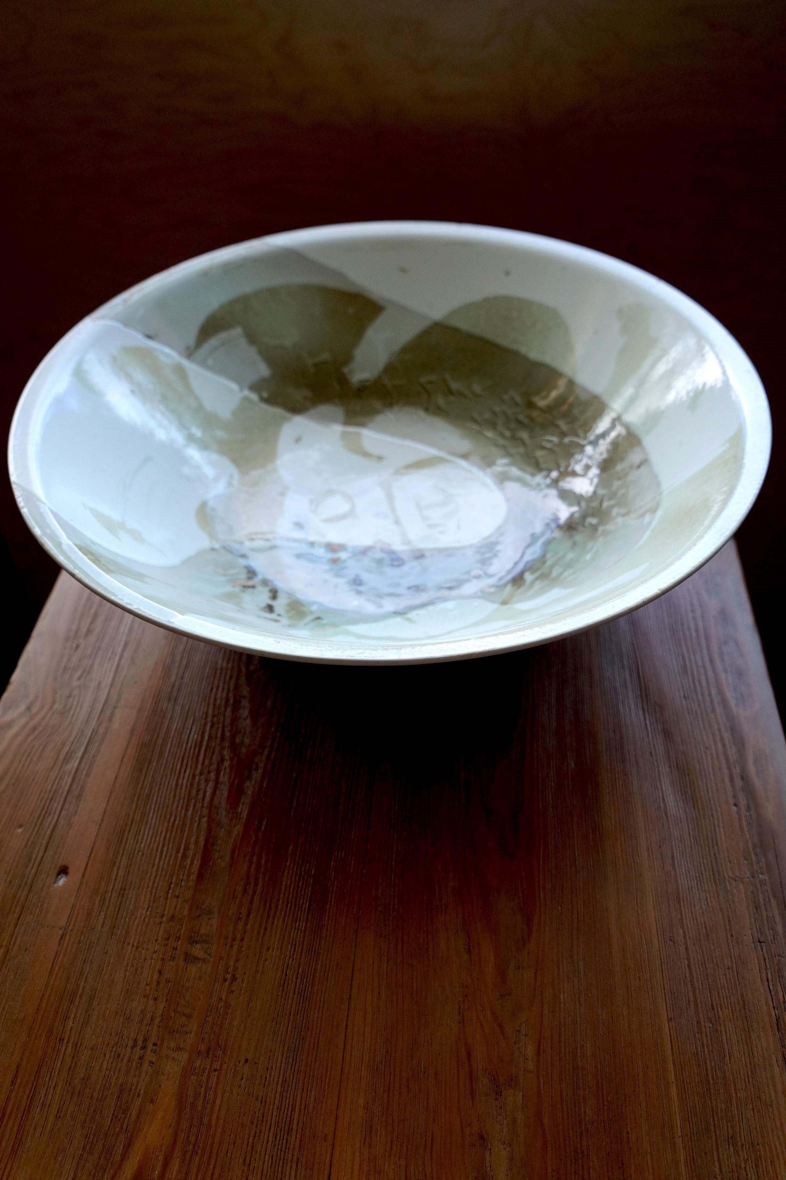 Swedish Carl-Harry Stålhane, a large stoneware bowl For Sale