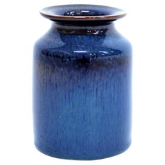 Carl-Harry Stålhane, blue hares fur glazed vase, Rörstrand, 1950s