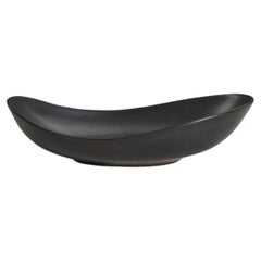 Carl-Harry Stålhane, Bowl, Black Glazed Stoneware Rörstand, 1960s Carl-Harry Stålhane, Bowl, Black Glazed Stoneware Rörstand, 1960s