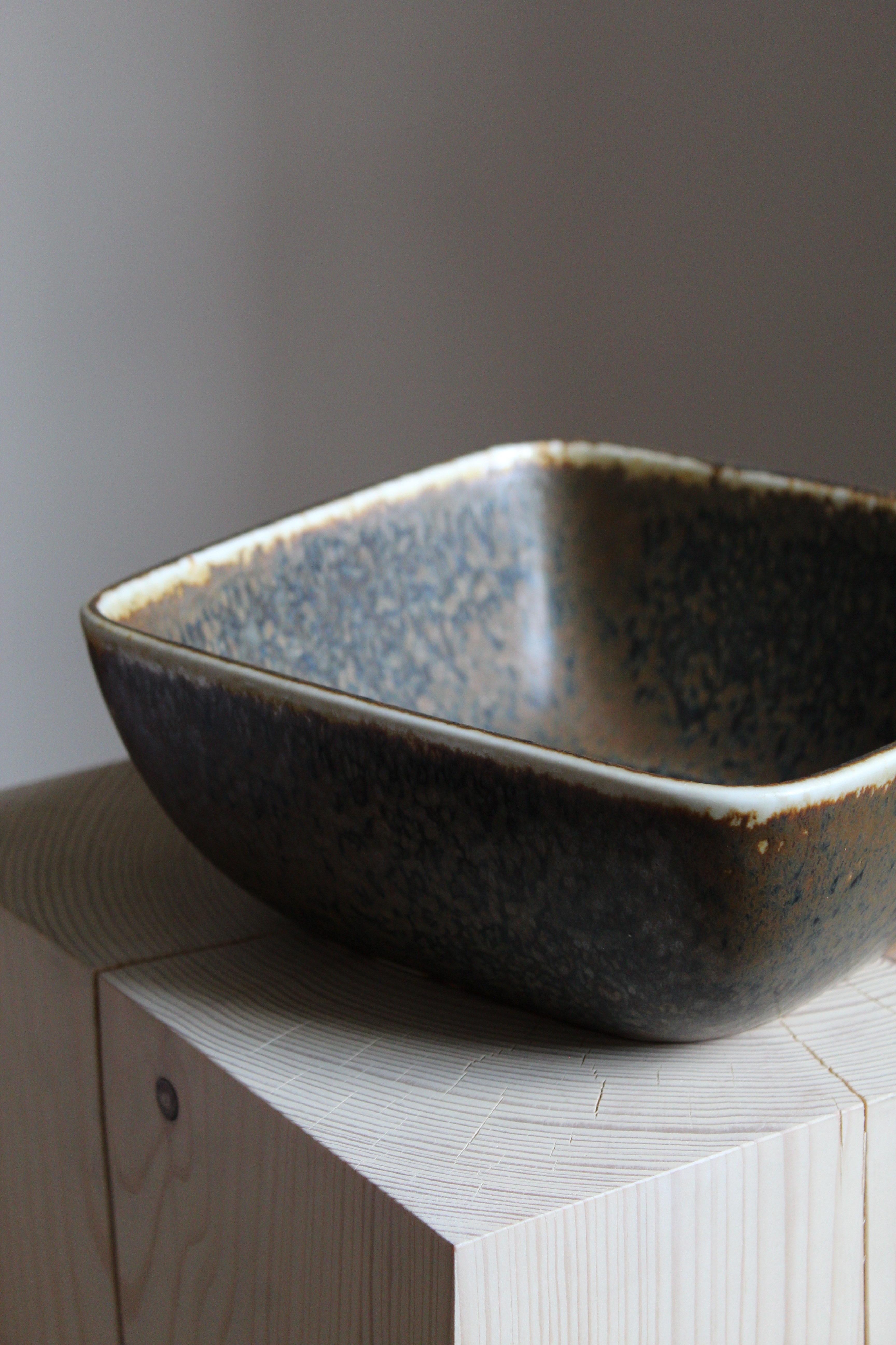 Swedish Carl-Harry Stålhane, Bowl, Glazed Stoneware Rörstand, 1950s