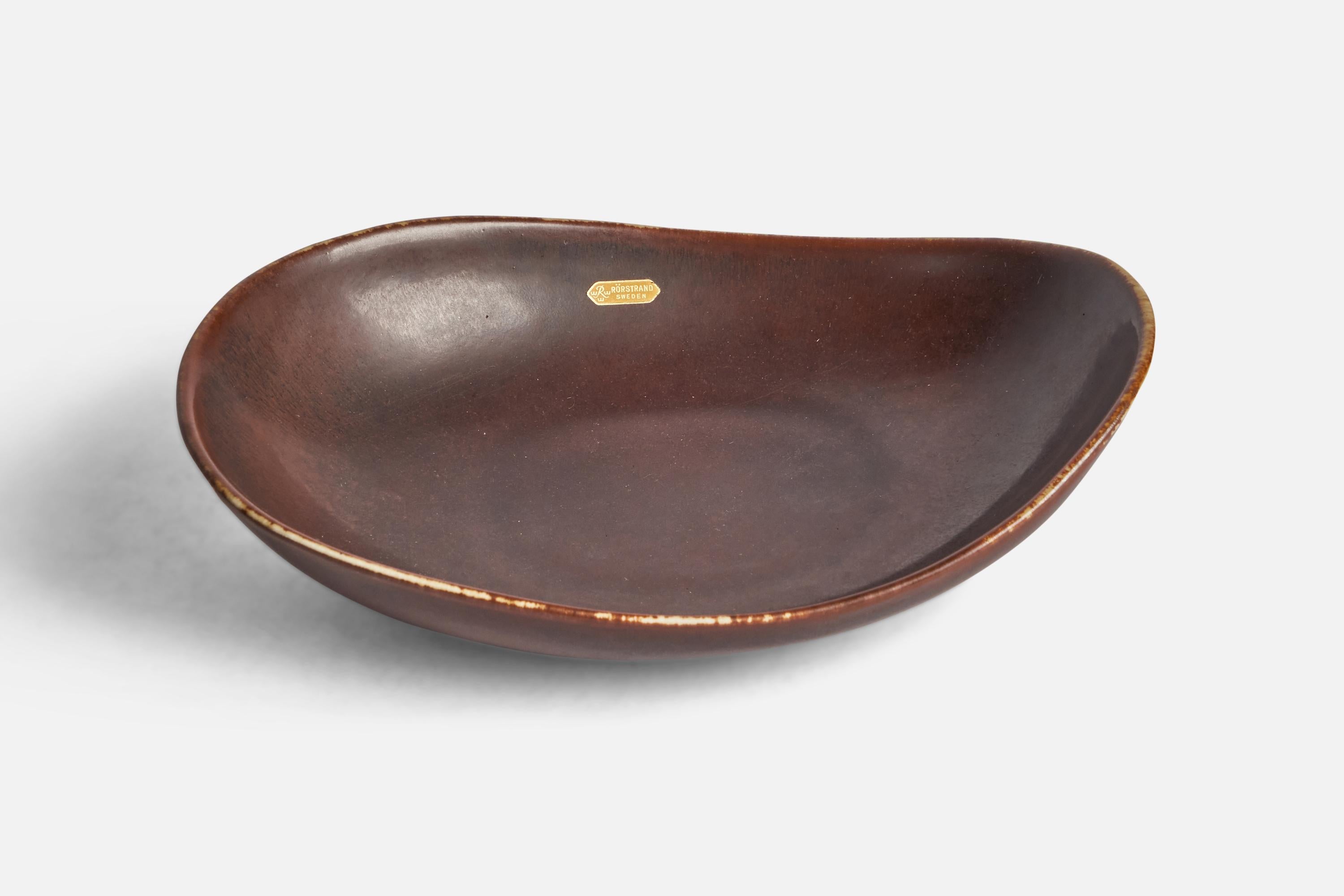 Mid-Century Modern Carl-Harry Stålhane, Bowl, Stoneware, Sweden, 1950s For Sale