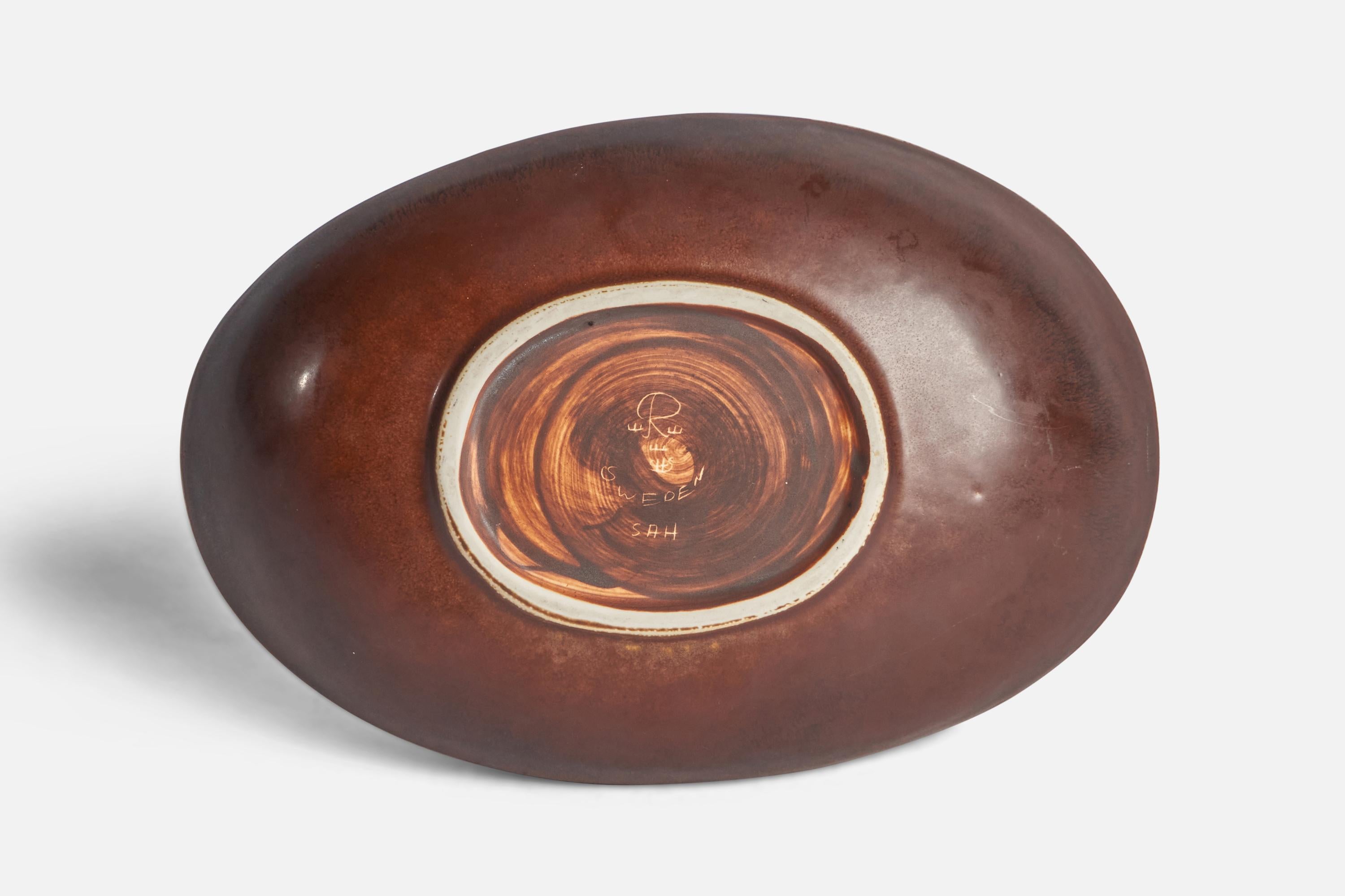 Mid-20th Century Carl-Harry Stålhane, Bowl, Stoneware, Sweden, 1950s For Sale