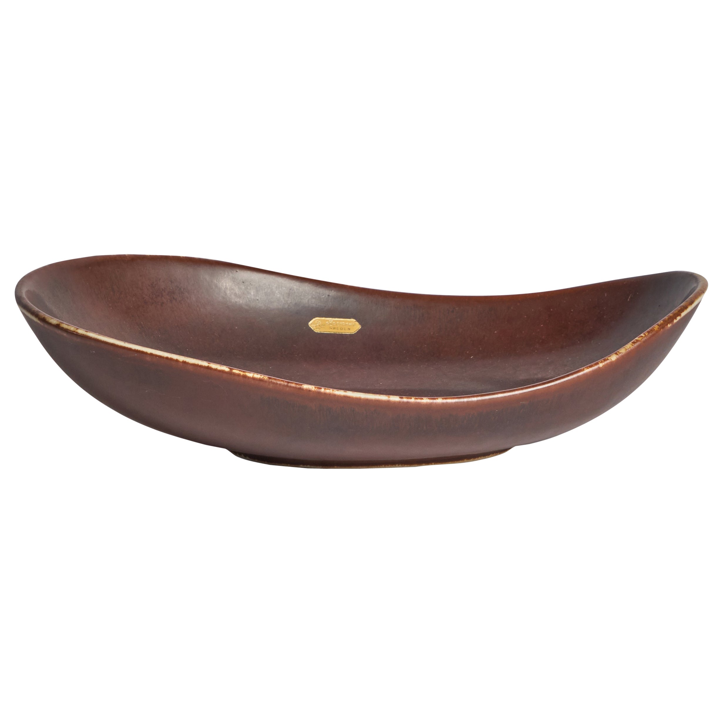 Carl-Harry Stålhane, Bowl, Stoneware, Sweden, 1950s
