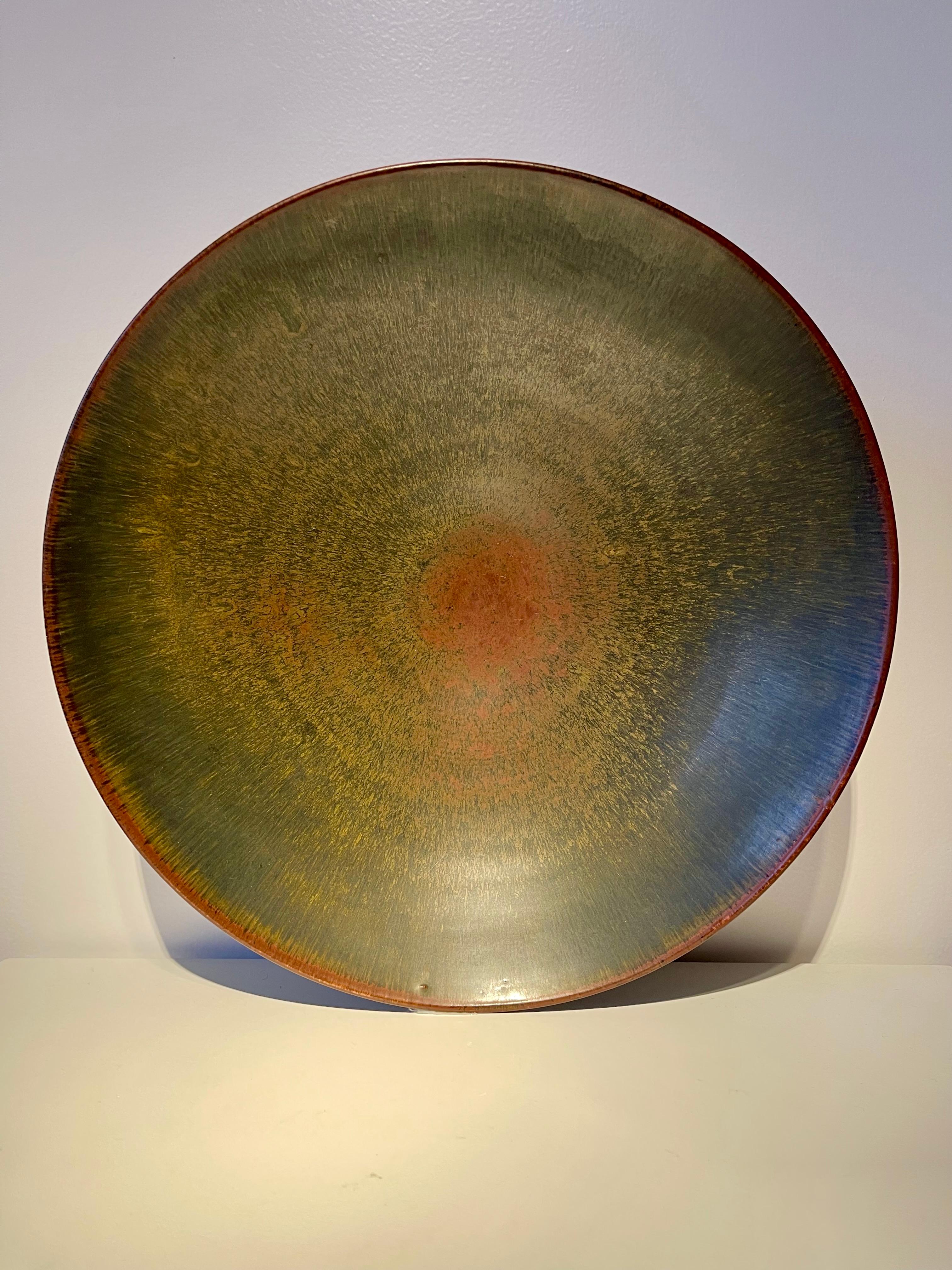 Carl-Harry Stålhane, Ceramic Plate for Rörstrand, Sweden, 1950s For Sale 4