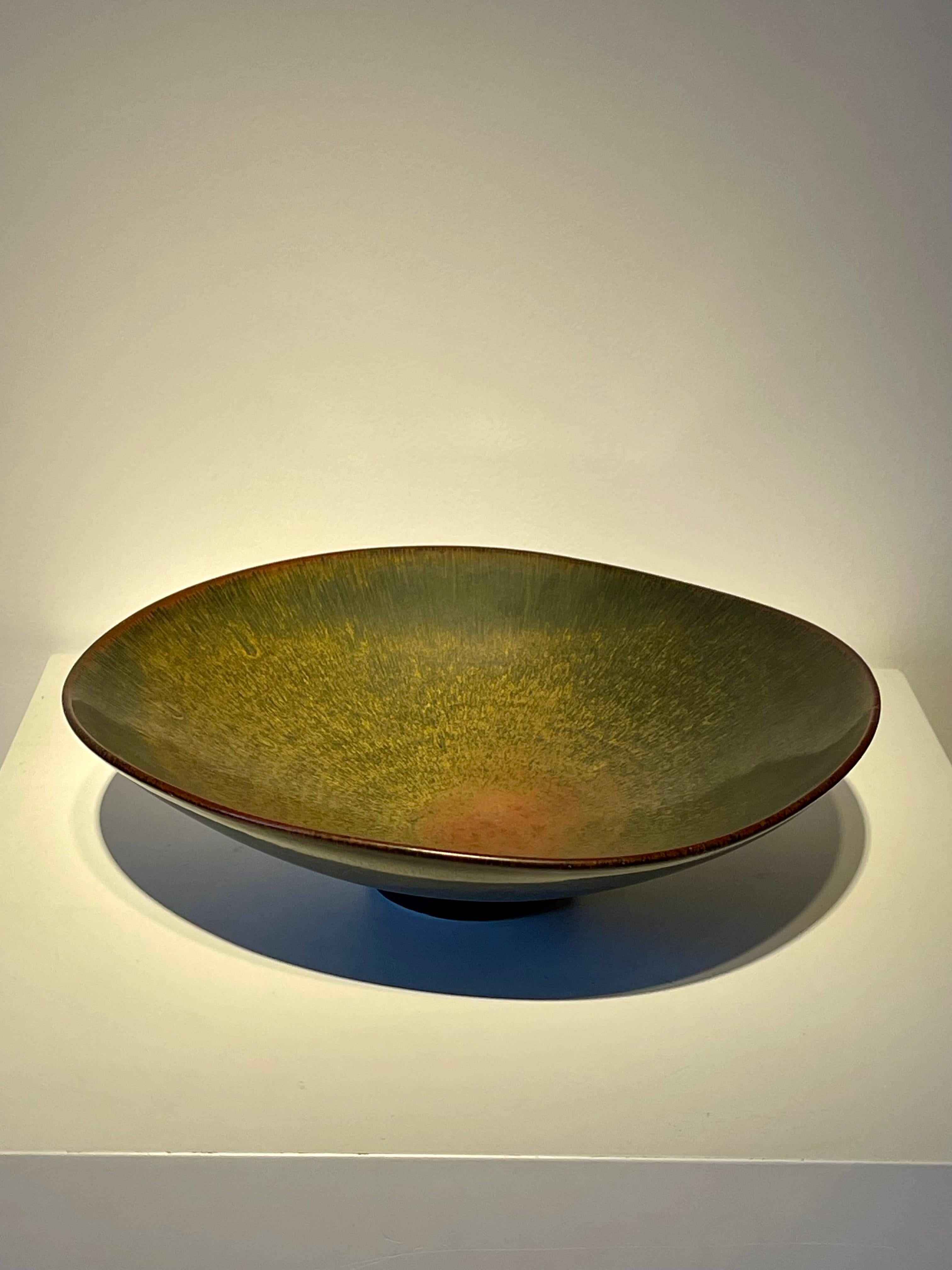 Swedish Carl-Harry Stålhane, Ceramic Plate for Rörstrand, Sweden, 1950s For Sale