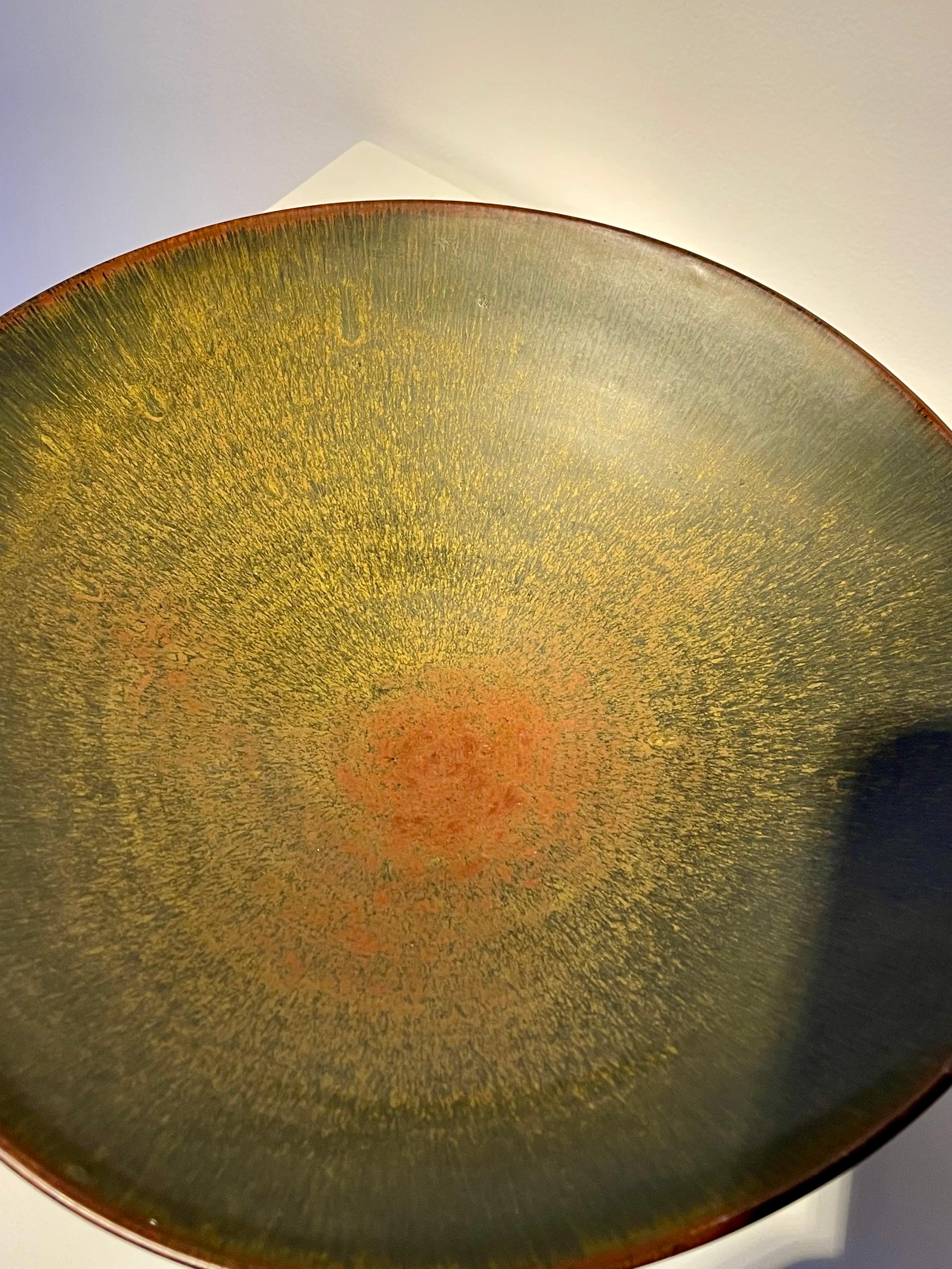 Carl-Harry Stålhane, Ceramic Plate for Rörstrand, Sweden, 1950s In Excellent Condition For Sale In Berlin, DE