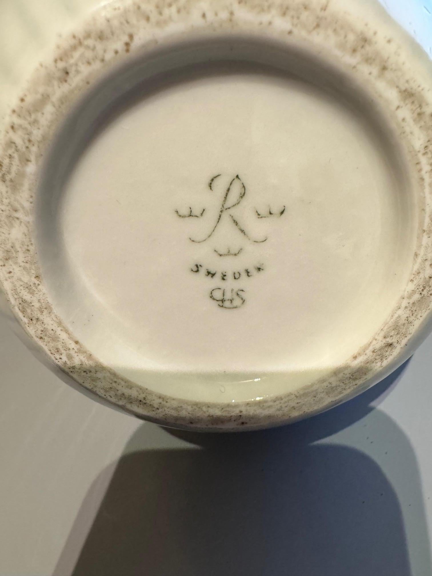 Carl-Harry Stålhane Jarrón de cerámica de Rörstrand, Suecia Años 50 Cerámico en venta