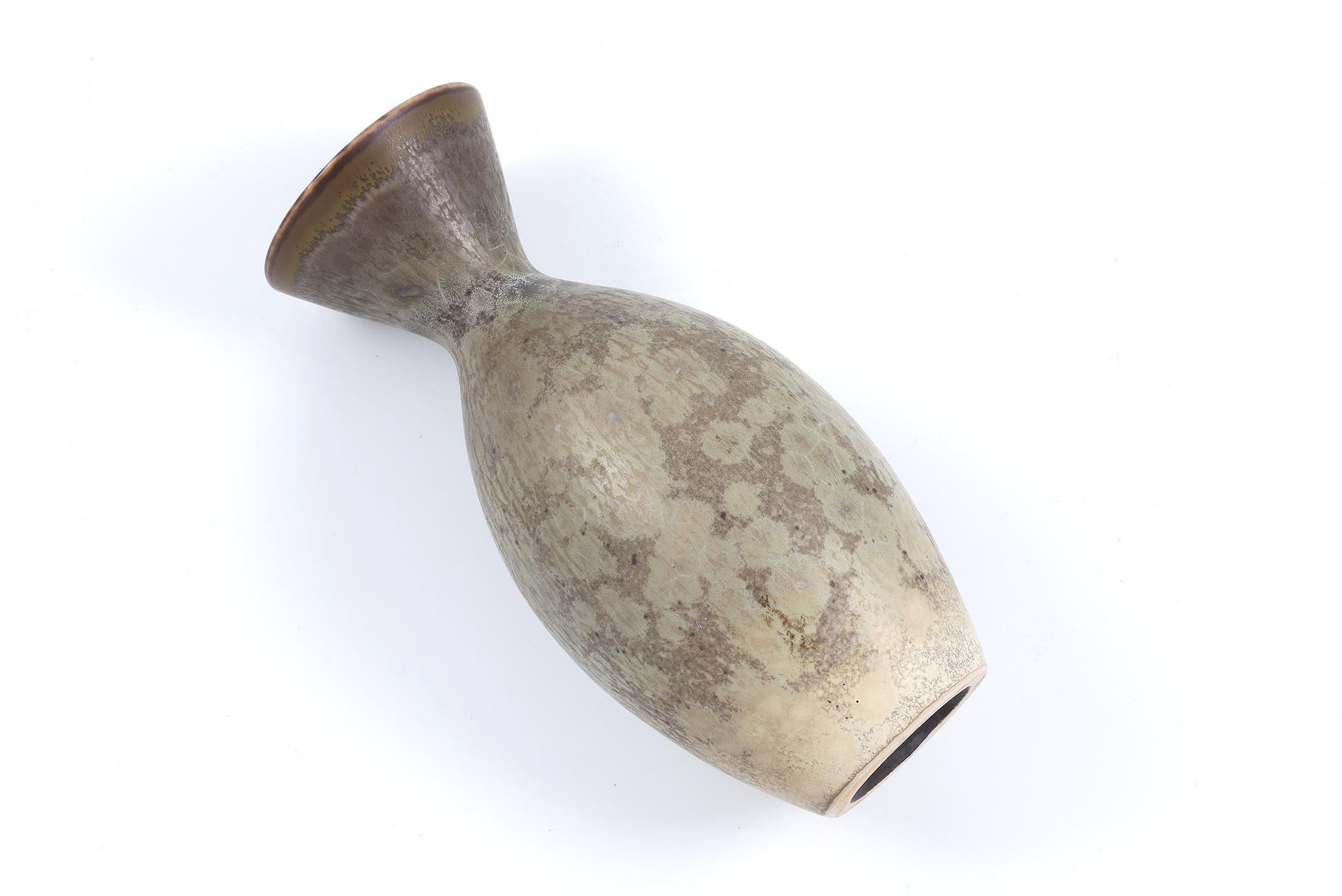Carl-Harry Stalhane, Crystal Glaze Stoneware Vase, Rörstrand, Sweden 1950's For Sale 5