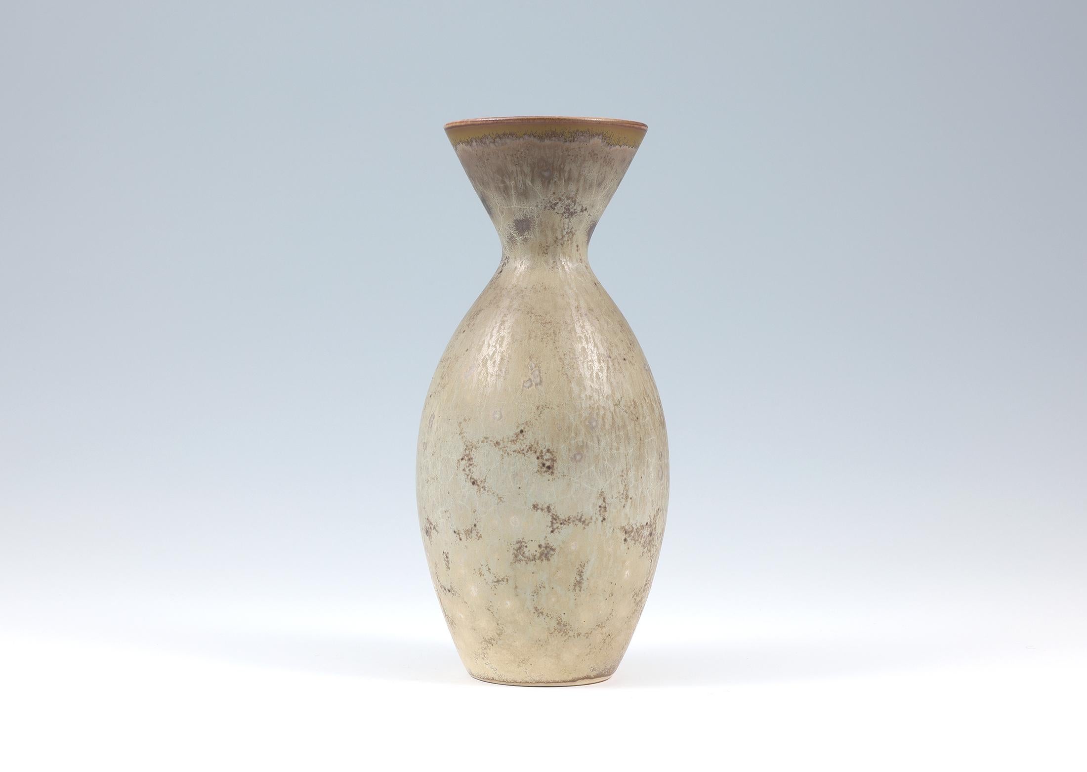 Swedish Carl-Harry Stalhane, Crystal Glaze Stoneware Vase, Rörstrand, Sweden 1950's For Sale