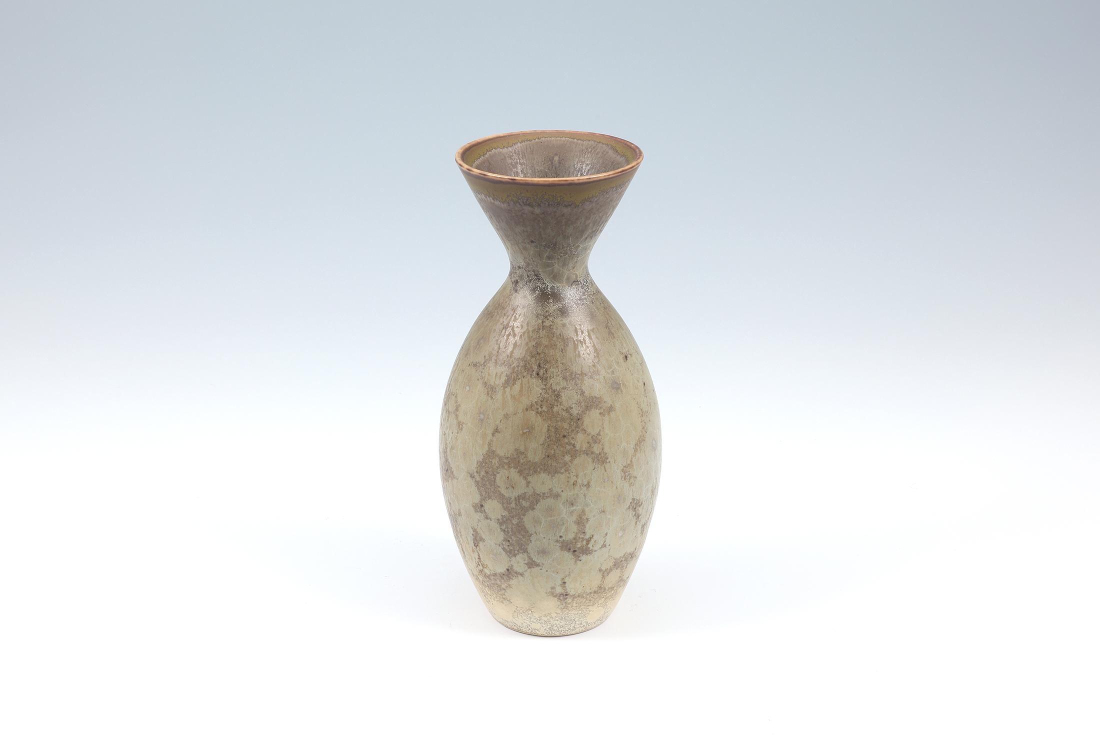 Ceramic Carl-Harry Stalhane, Crystal Glaze Stoneware Vase, Rörstrand, Sweden 1950's For Sale