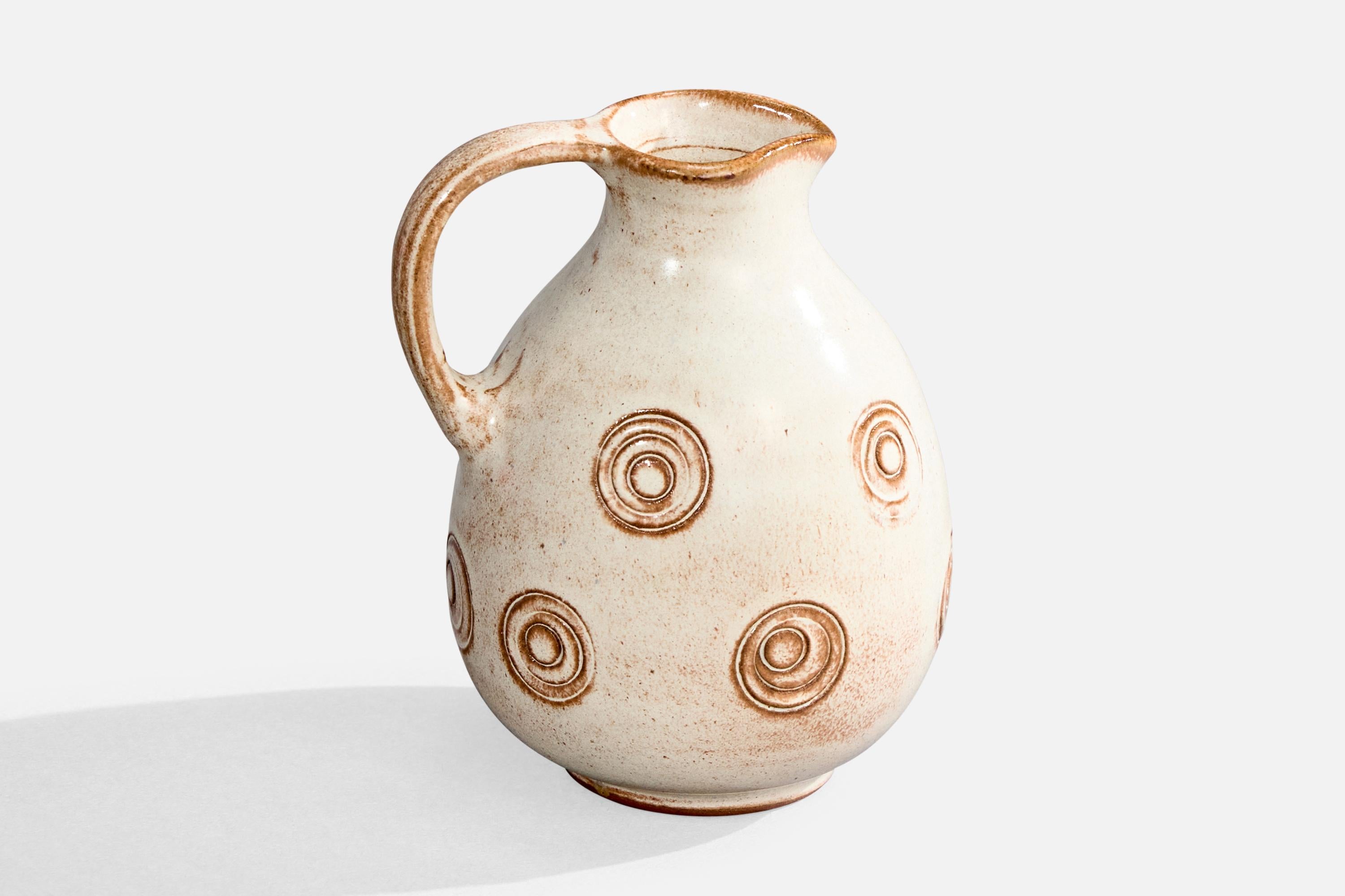 Mid-Century Modern Carl-Harry Stålhane, pichet décoratif, grès, Suède, années 1960 en vente
