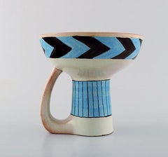 Carl-Harry Stålhane for Rörstrand, a Pair of Modernist Hand Painted Vases