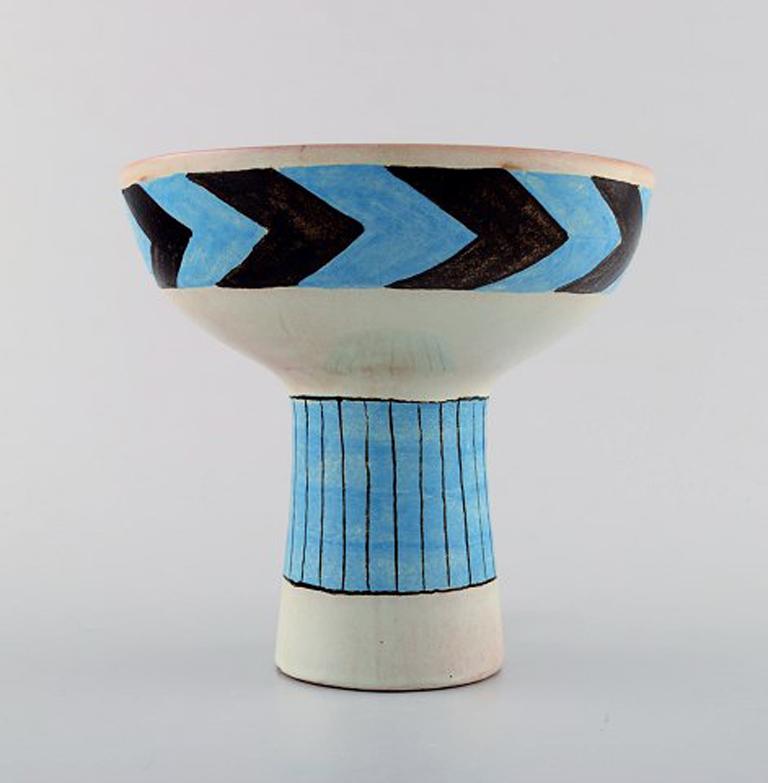 Scandinavian Modern Carl-Harry Stålhane for Rörstrand, a Pair of Modernist Hand Painted Vases For Sale