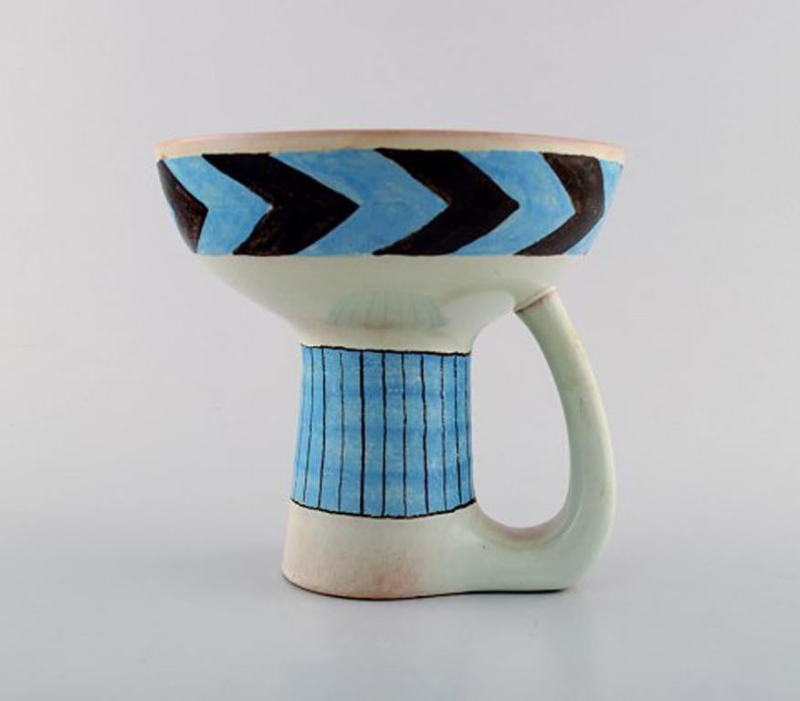 Swedish Carl-Harry Stålhane for Rörstrand, a Pair of Modernist Hand Painted Vases For Sale