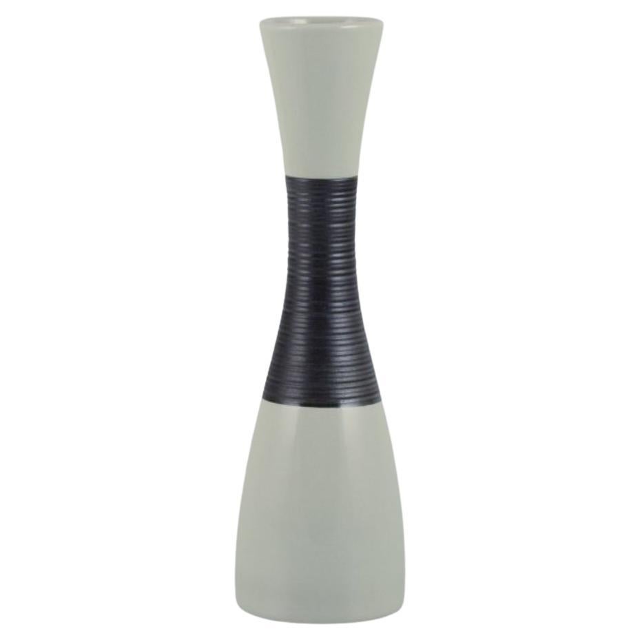 Carl Harry Stålhane for Rörstrand. "Bahia" ceramic vase. Modernist design. 