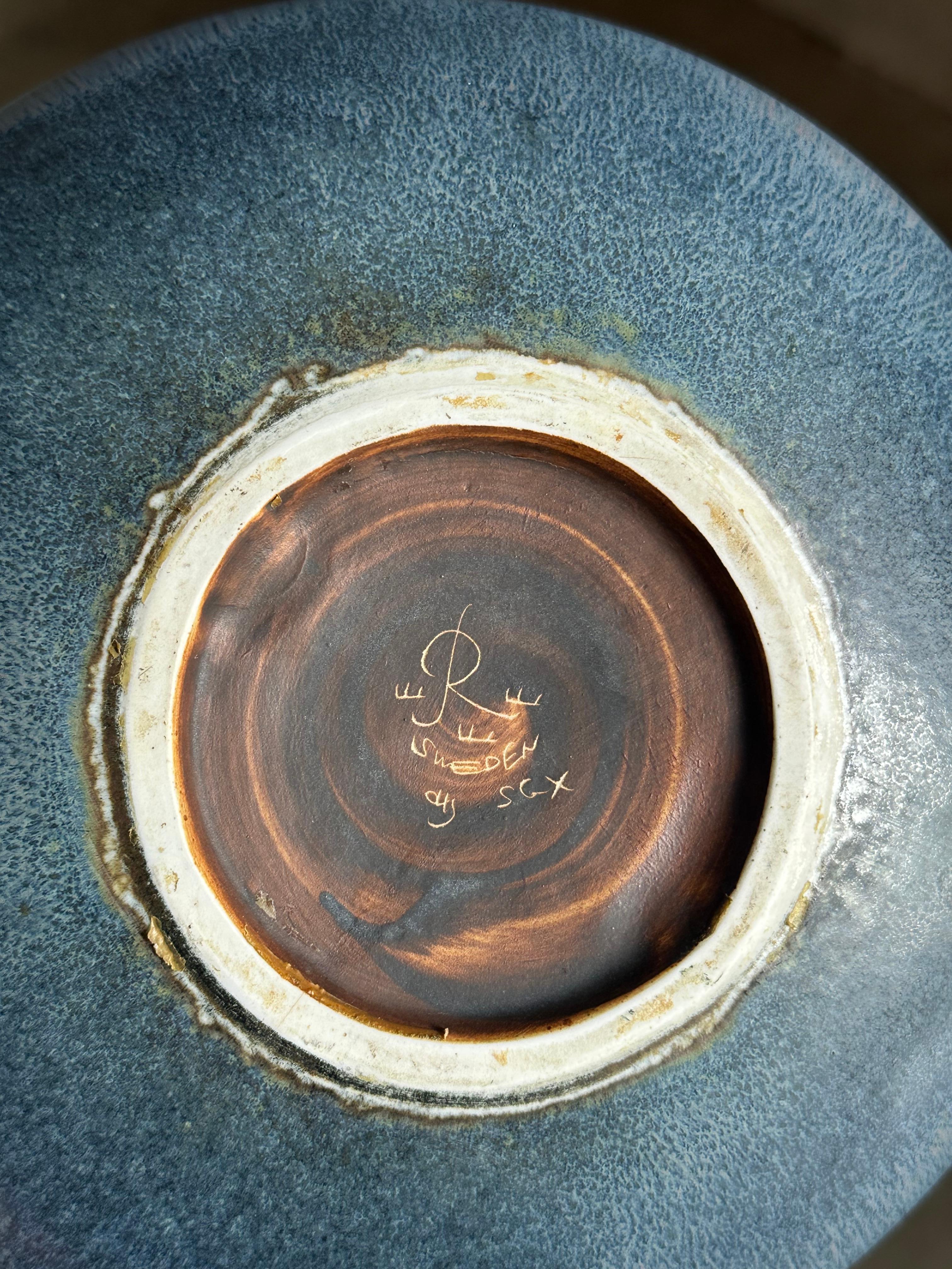 Mid-20th Century Carl Harry Stålhane for Rörstrand Ceramic Bowl For Sale