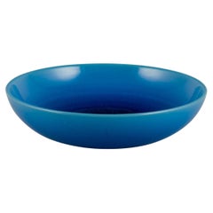 Carl Harry Stålhane for Rörstrand. Ceramic bowl in turquoise glaze.