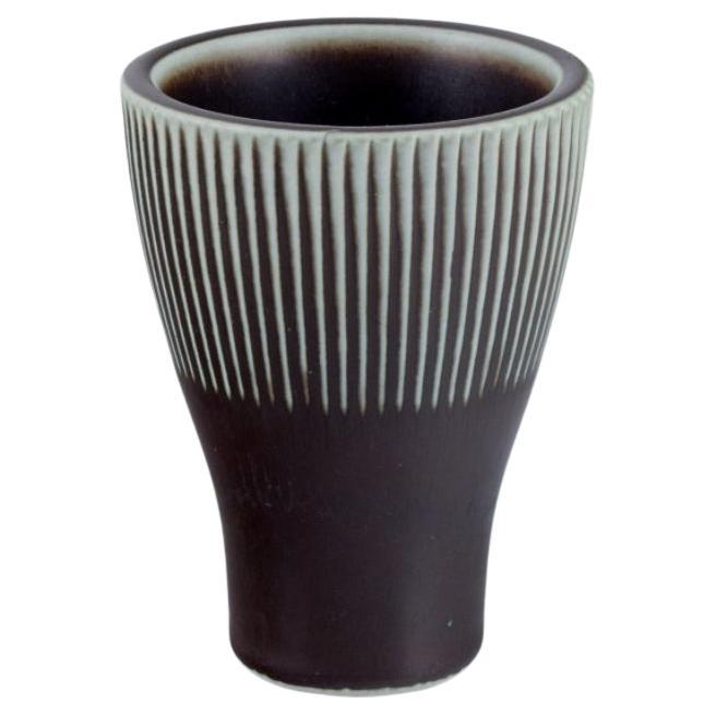 Carl Harry Stålhane for Rörstrand. Ceramic vase in a modernist style. For Sale