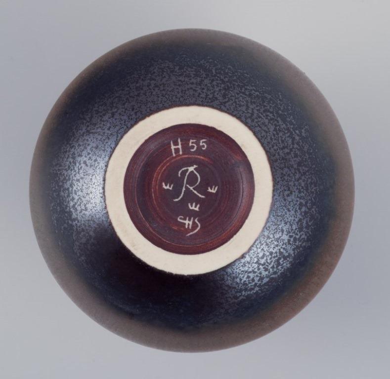 20th Century Carl Harry Stålhane for Rörstrand. Ceramic vase in a round shape. For Sale