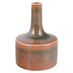 Carl-Harry Stålhane for Rörstrand. Ceramic vase with slender neck. Mid-20th C.