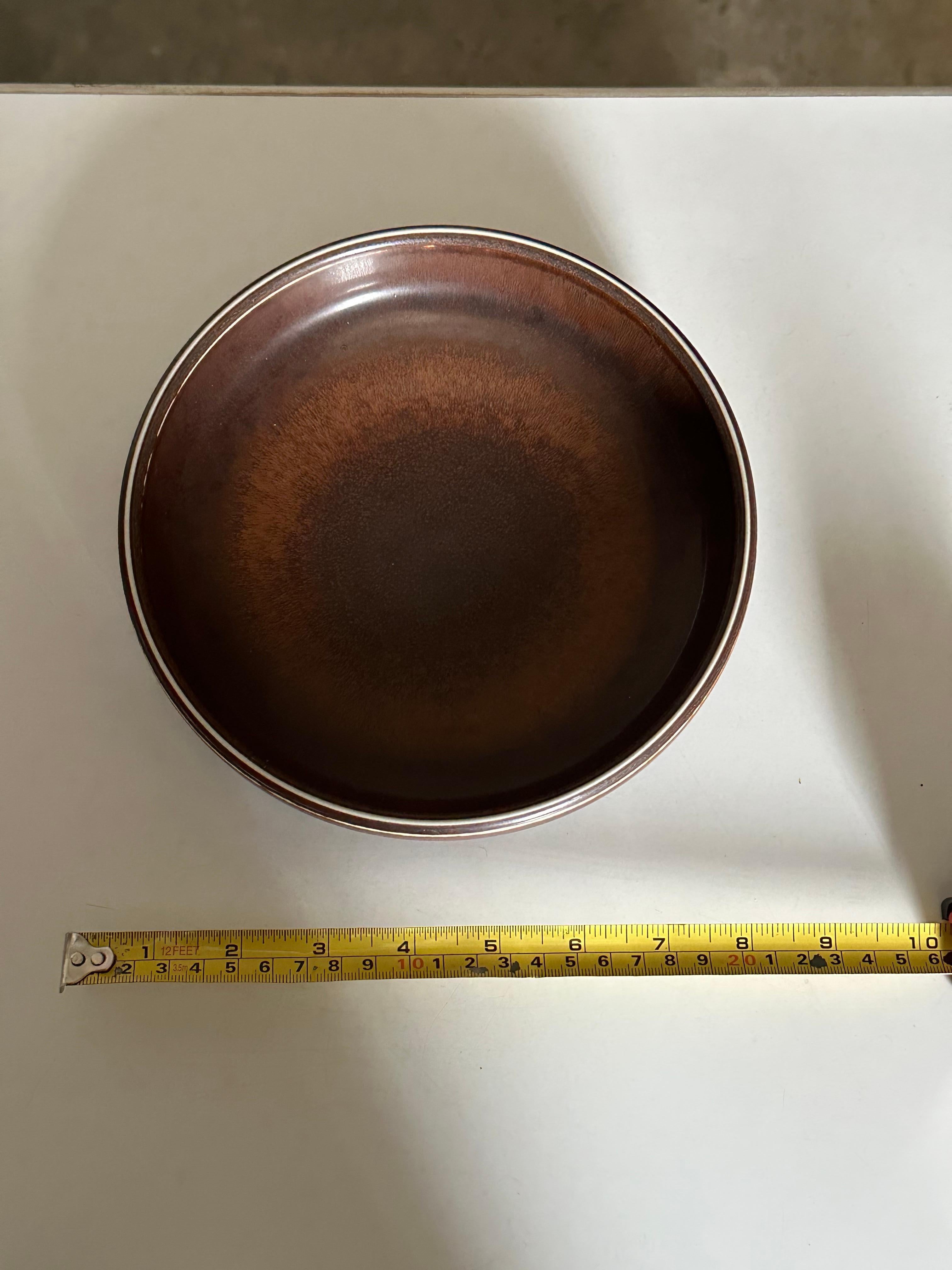 Stoneware Carl Harry Stålhane for Rörstrand CES Ceramic Low Bowl, Sweden For Sale