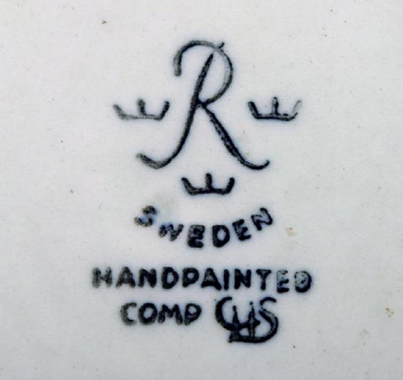 Swedish Carl-Harry Stålhane for Rörstrand, Hand Painted Bowl in Glazed Stoneware, 1960s For Sale