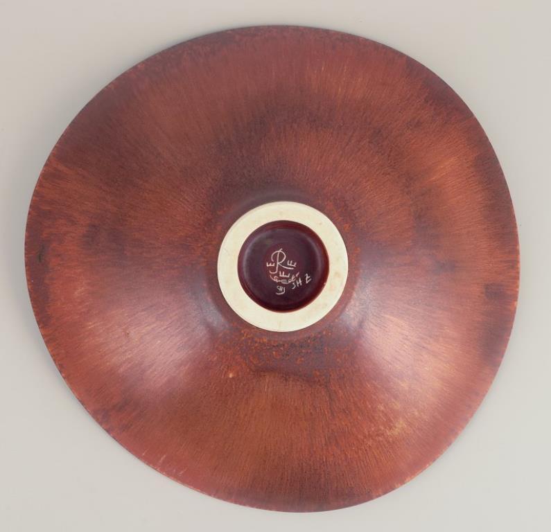 Ceramica Carl-Harry Stålhane per Rörstrand. Grande ciotola in ceramica con smalto nei toni del marrone. in vendita