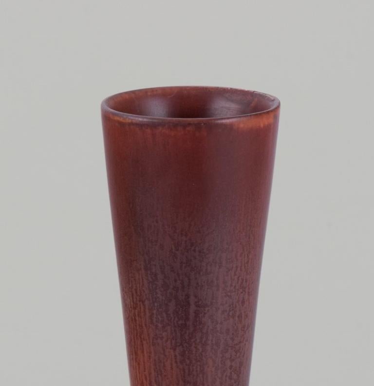 Swedish Carl Harry Stålhane for Rörstrand. Large ceramic vase with a slender neck. For Sale