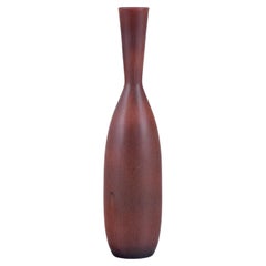 Vintage Carl Harry Stålhane for Rörstrand. Large ceramic vase with a slender neck.